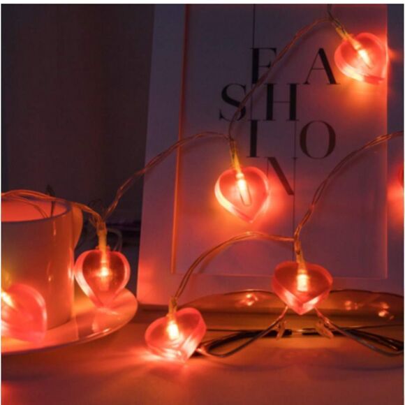 Valentine's Day LED Heart String Lights, 3 ft. Strands - Picture 1 of 5